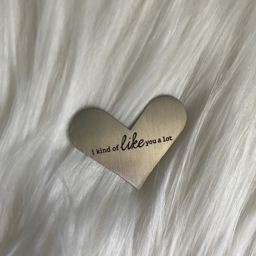 Origami Owl Silver Heart Plate for Large Locket